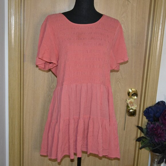 Torrid Pink Short Sleeve BabyDoll Top - Picture 9 of 9